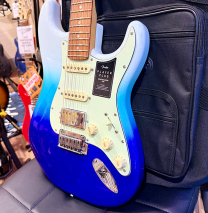 🌟NEW🌟 Fender Player Plus Stratocaster HSS~ Belair Blue Fade~ Mexican Strat!
