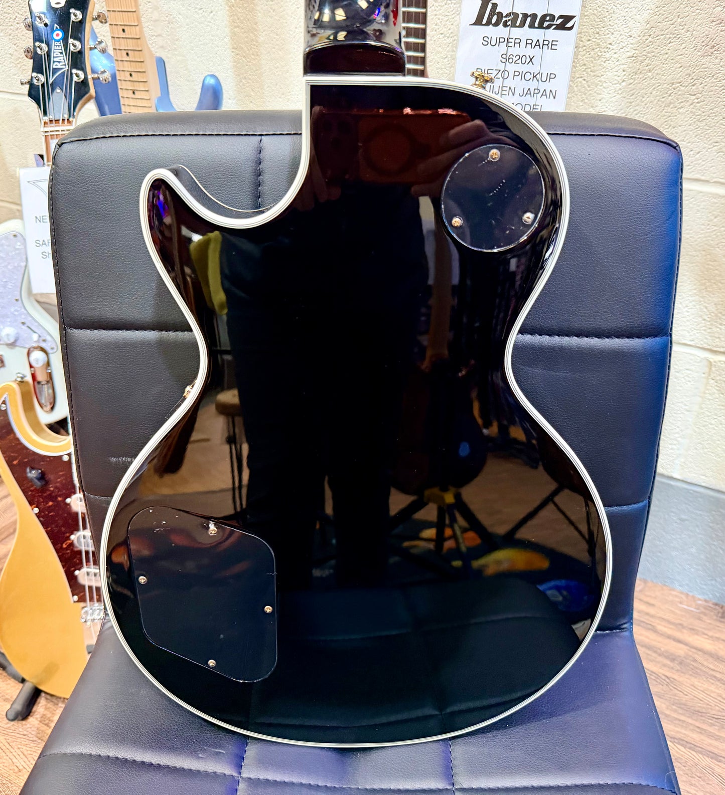 🔥MINT 2023🔥 Tokai UALC62 BB~ Les Paul Custom Style~ Gloss Black/Gold Hardware!