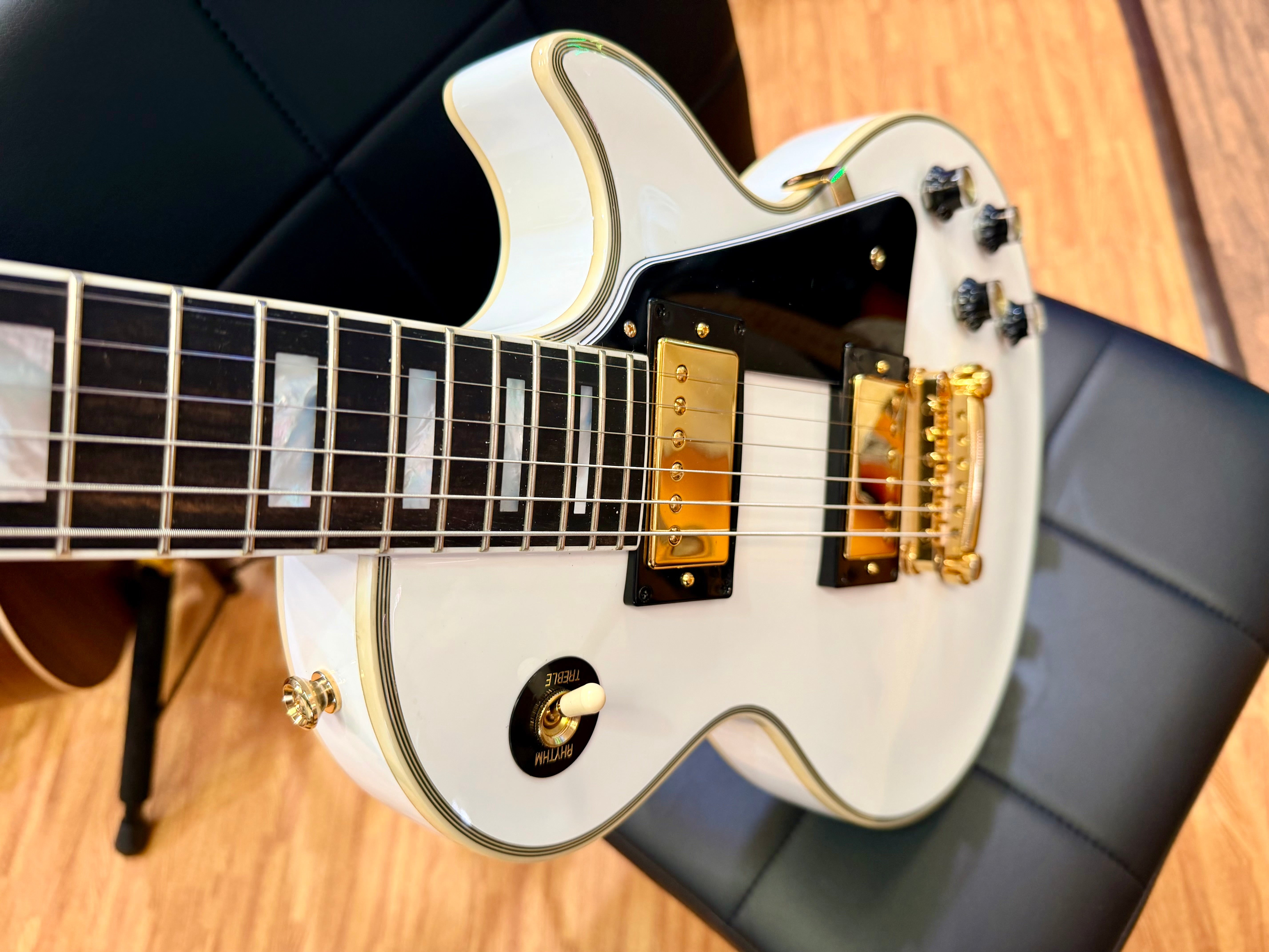🔥2024🔥 Epiphone Inspired By Gibson Custom Les Paul~ Alpine White~ USA Pickups!