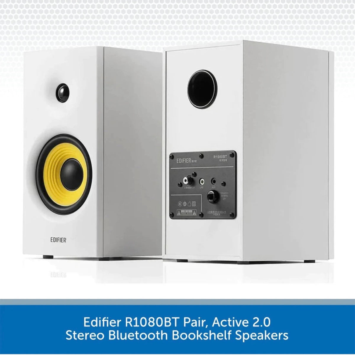 Edifier R1080BT White Active Bookshelf Studio TV/MAC/PC Speakers System/Monitors