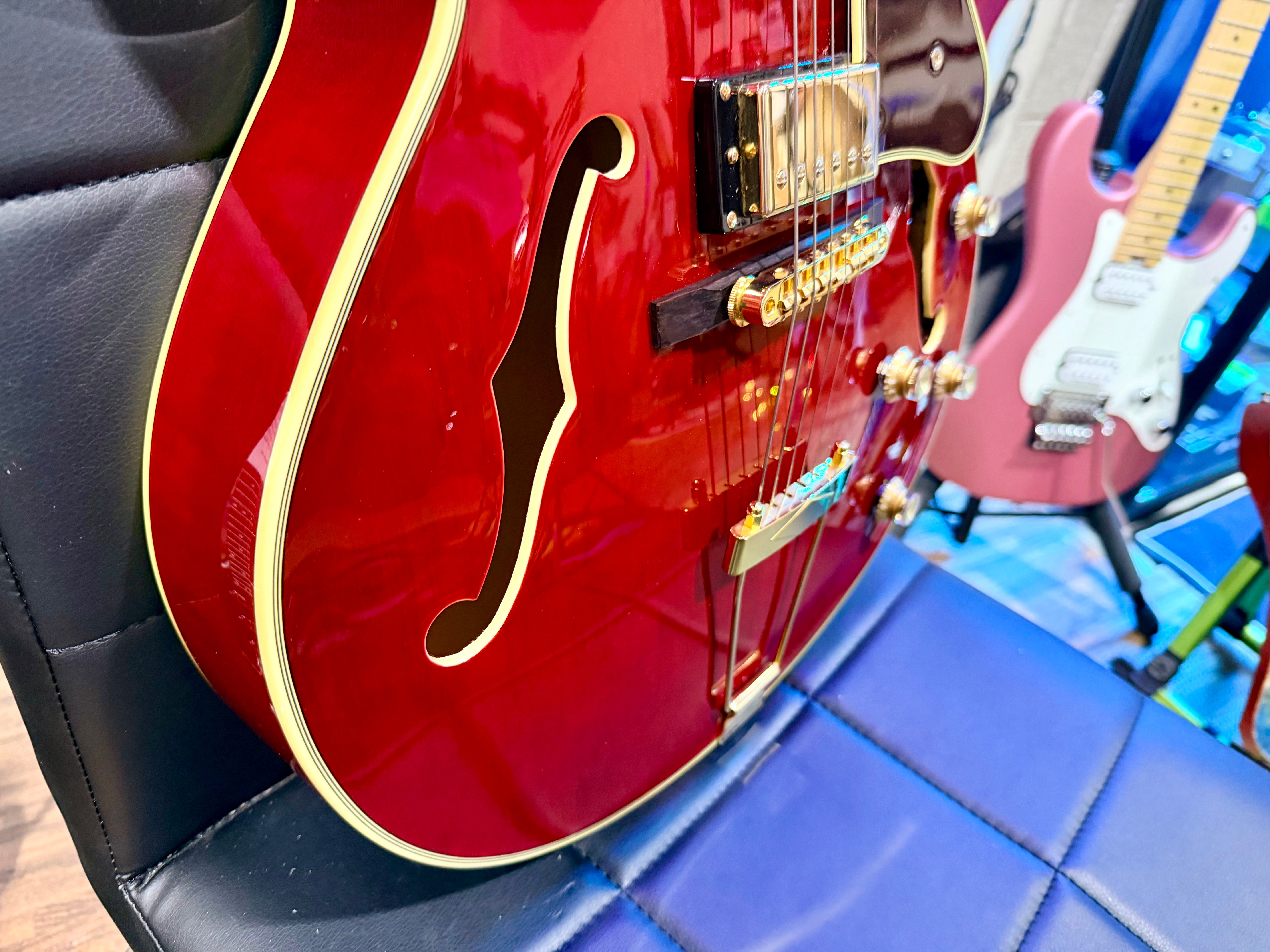 🔥MINT 2019🔥 Epiphone Joe Pass Emperor II Pro~ Rare Wine Red Hollowbody + Hard Case