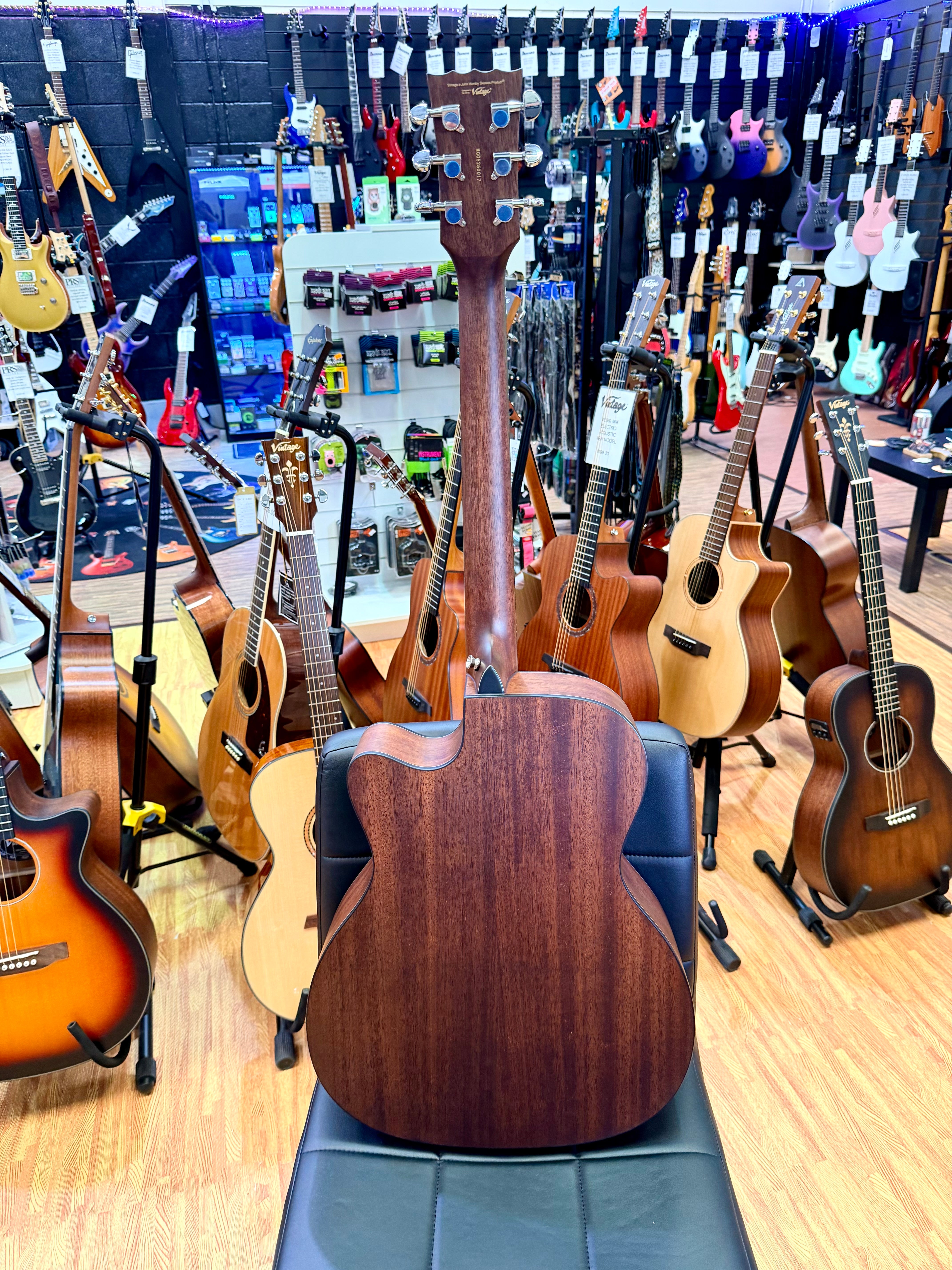 ⚡️NEW⚡️ Vintage VEC300N Stage Series Electro Acoustic Guitar~ Folk Cutaway!