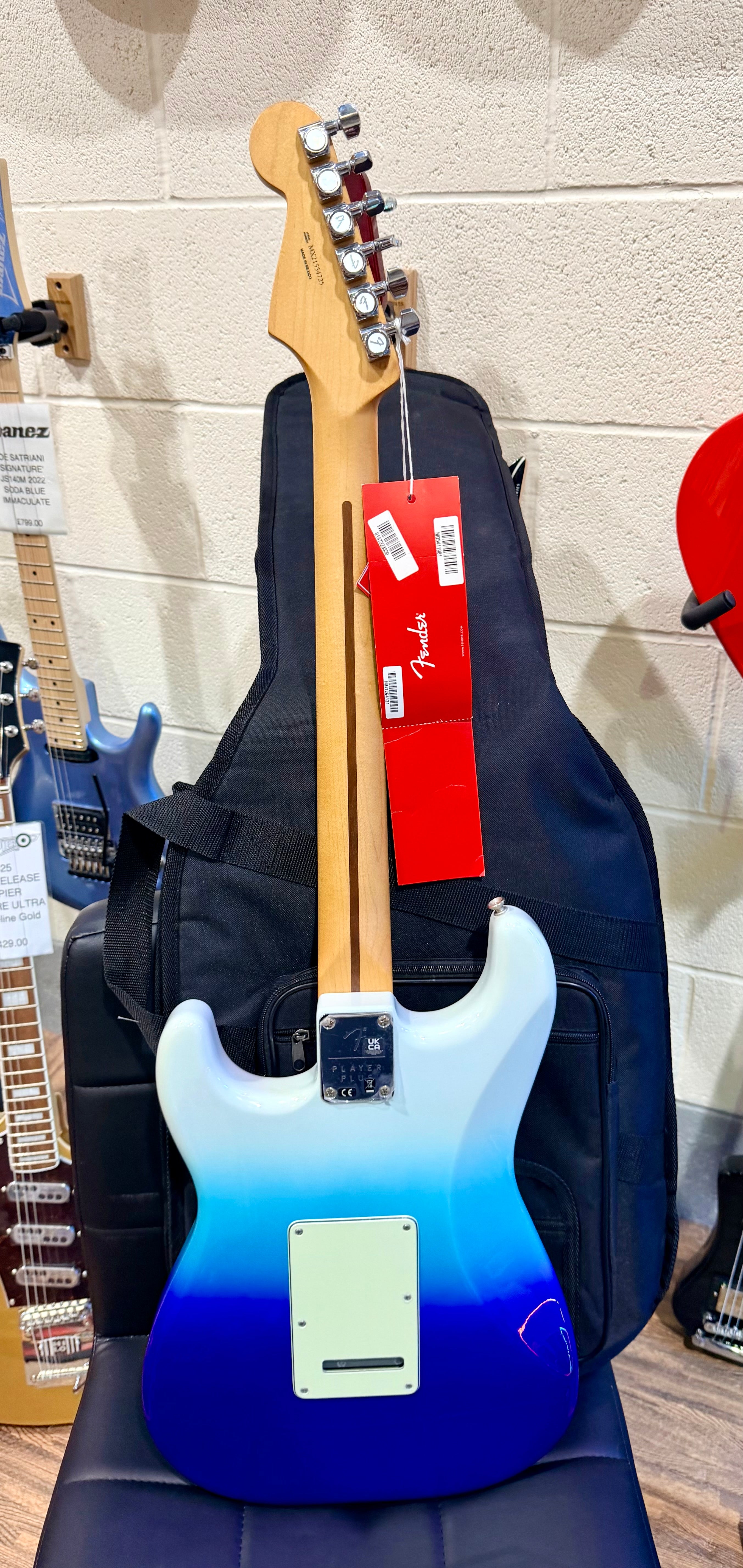 🌟NEW🌟 Fender Player Plus Stratocaster HSS~ Belair Blue Fade~ Mexican Strat!