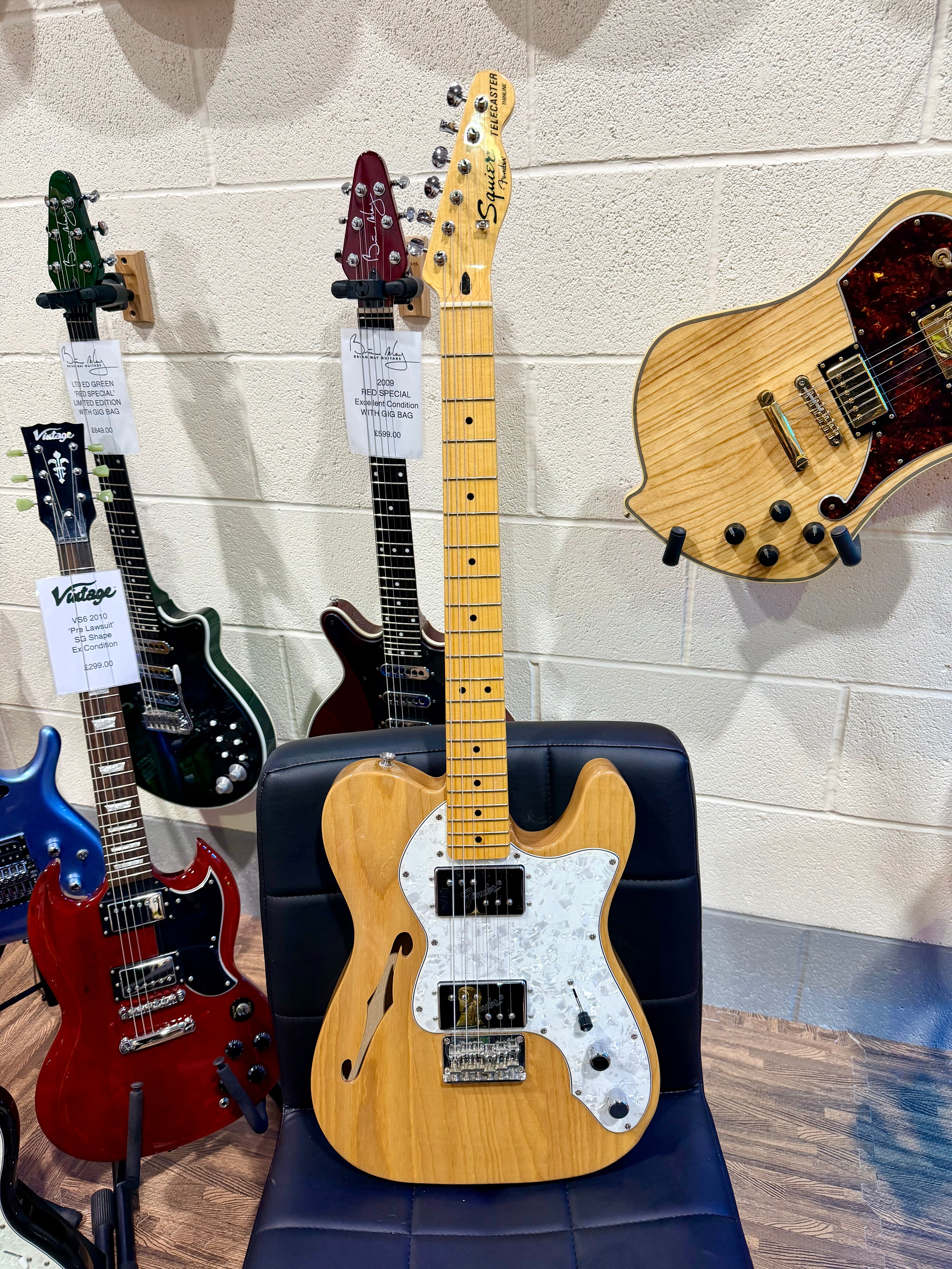 🌟MINT🌟 Fender Squier Classic Vibe 70s Telecaster Thinline~ Maple Neck~ Natural