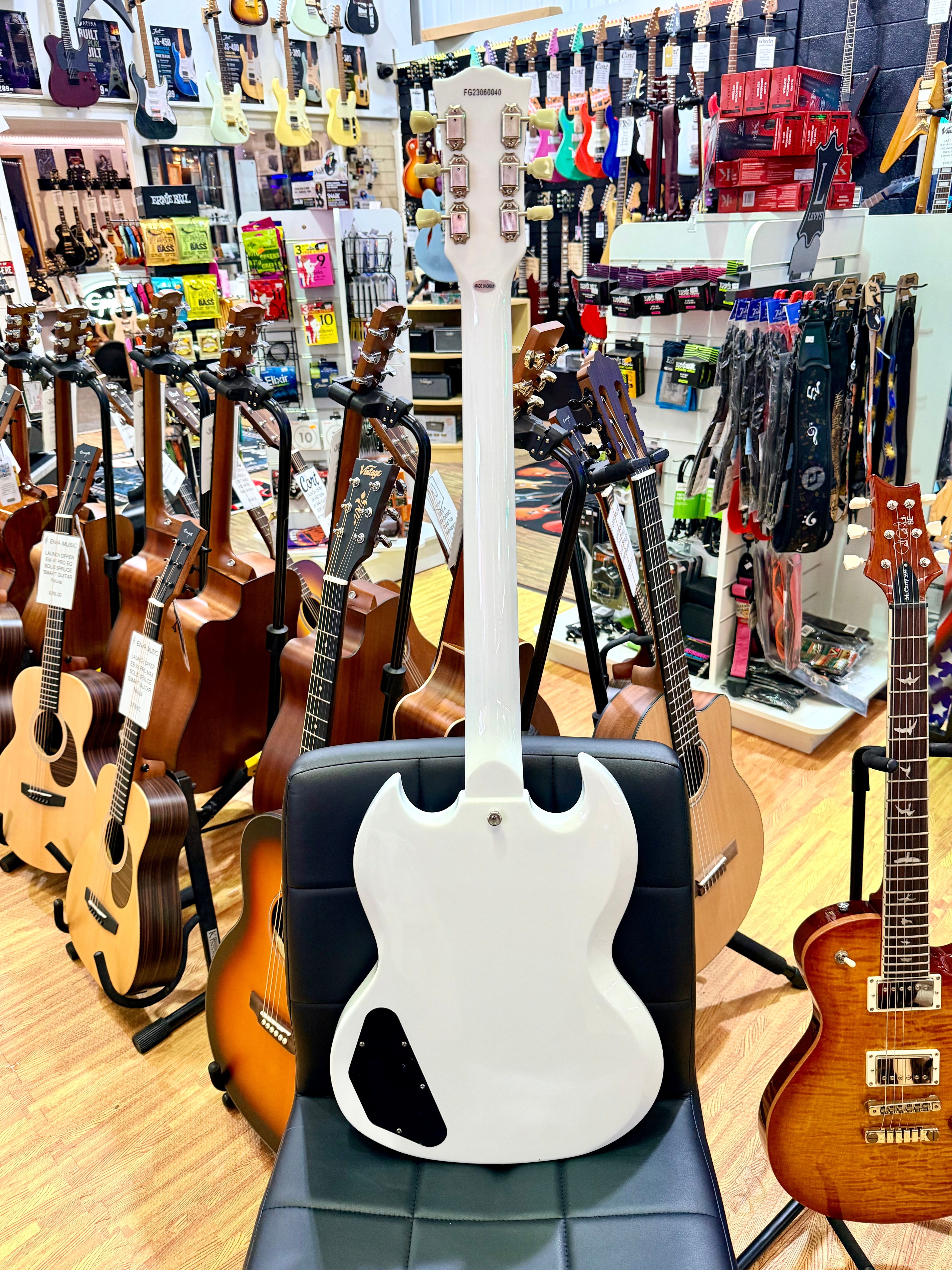 🔥2023🔥 Burny RSG-60 ’63 Alpine White SG Electric Guitar~ Near Mint~ Fernandes!