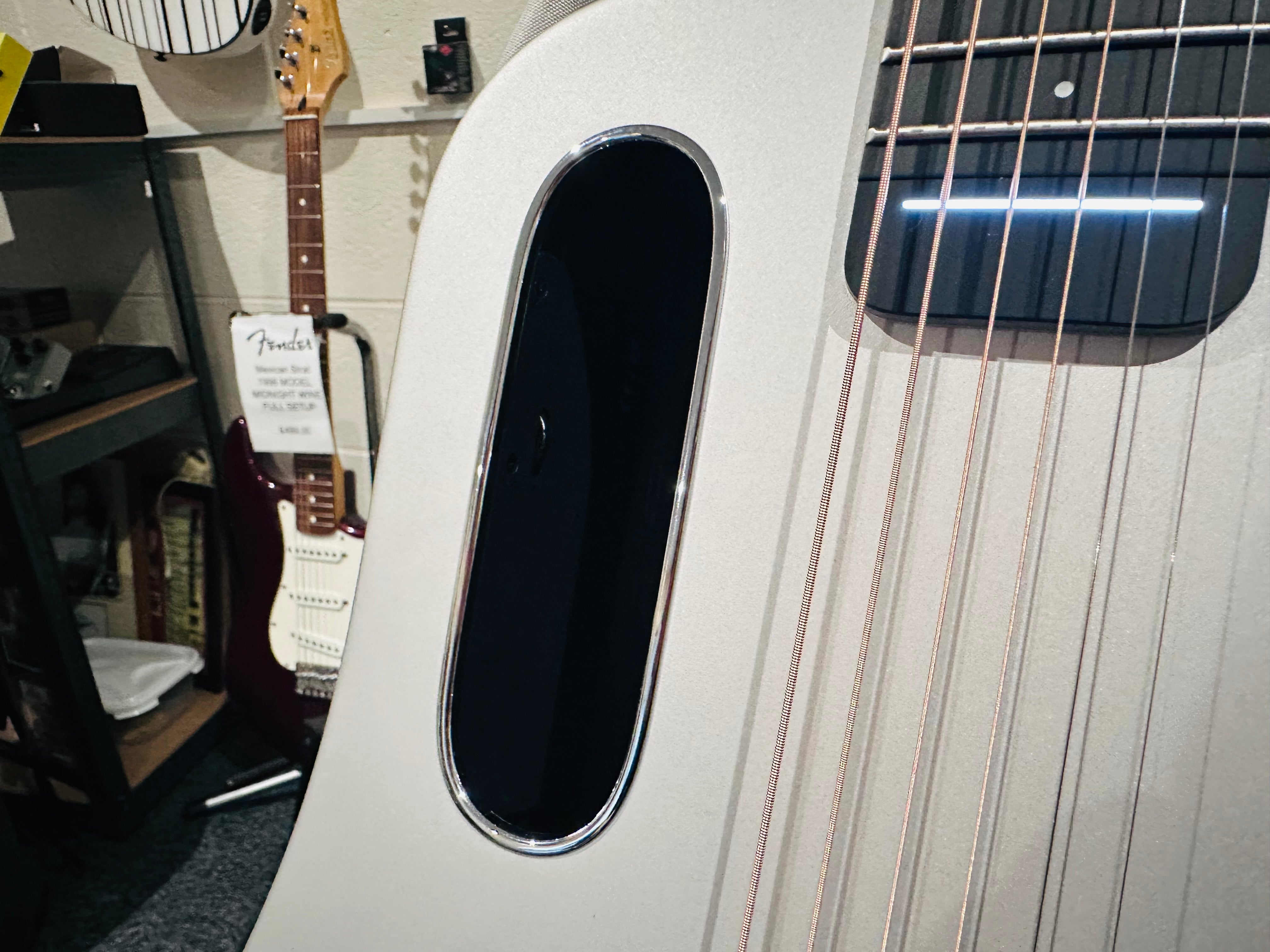 🌟NEW🌟 LAVA ME AIR CARBON FIBRE 36” Electro-Acousic Smart Guitar~ Silver + Bag!