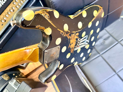 🔥Handmade In UK🔥 Stolen Valour Heavy Relic ST Polka Dot Guitar~ Buddy Guy Style!