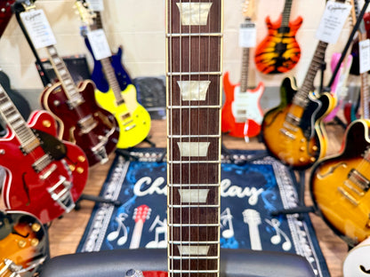 🔥B-STOCK🔥 NEW Vintage V100AFD Flamed Amber Paradise Electric Guitar~ Les Paul!