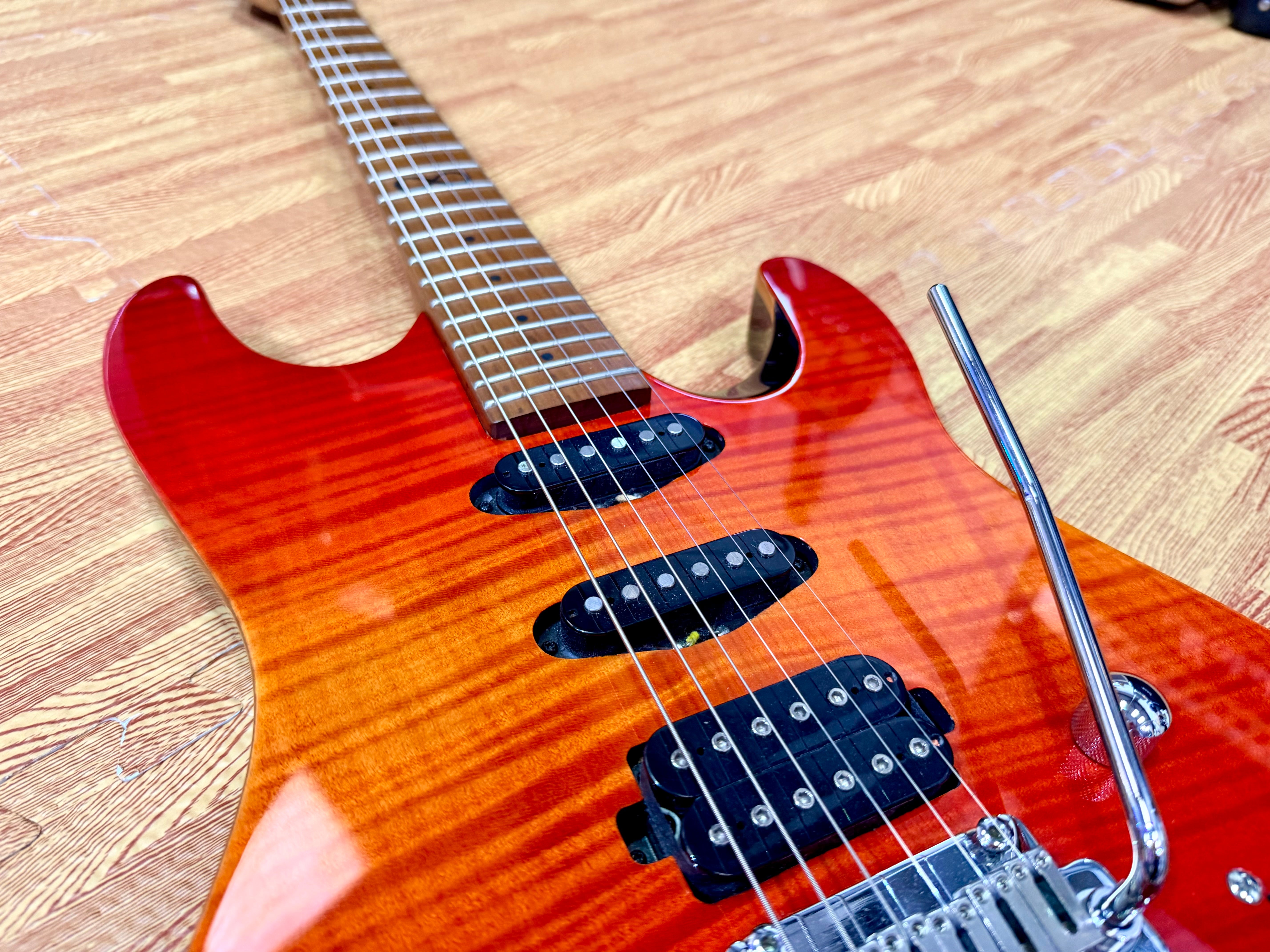 ☀️2020☀️ Chapman Guitars ML1 Hybrid~ Cali Sunset Red HSS~ Roasted Maple Neck!