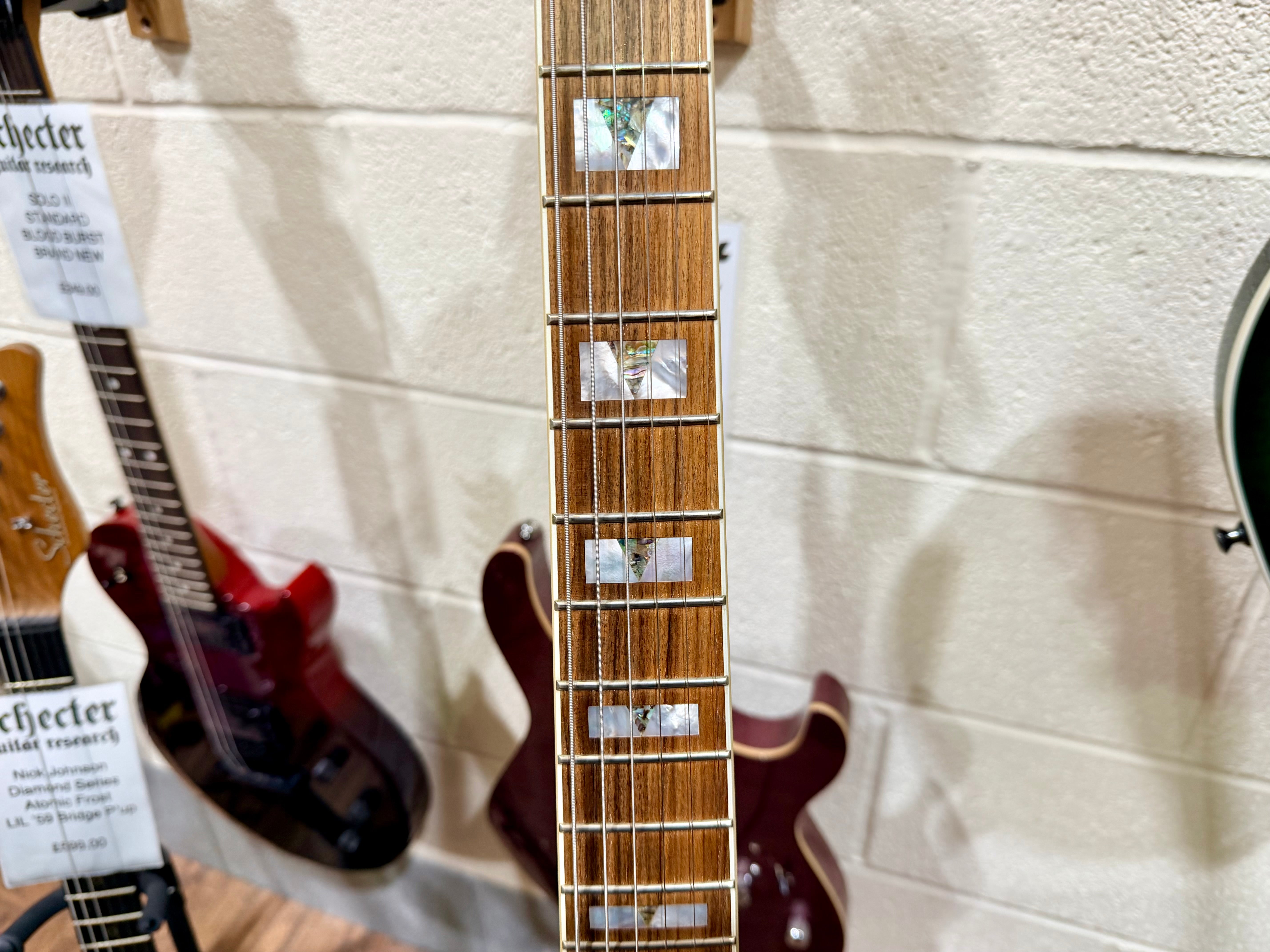 🔥2018🔥 Epiphone Les Paul Prophecy Custom Plus EX~ Midnight Ebony~ EMG P’Ups