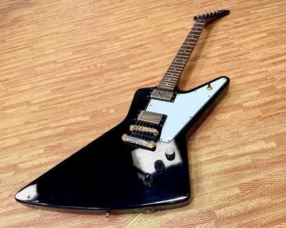 ⚡️2001⚡️ Epiphone ‘58 Explorer Black~ Korean Made 1958 ~ Gold Hardware~ Unsung MIK!