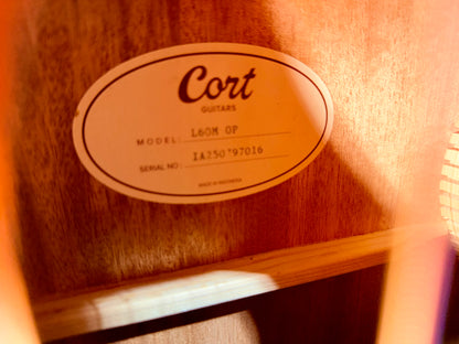 🌟BRAND NEW 2025🌟 Cort L60M OP Mahogany Acoustic Guitar~ Open Pore Finish!