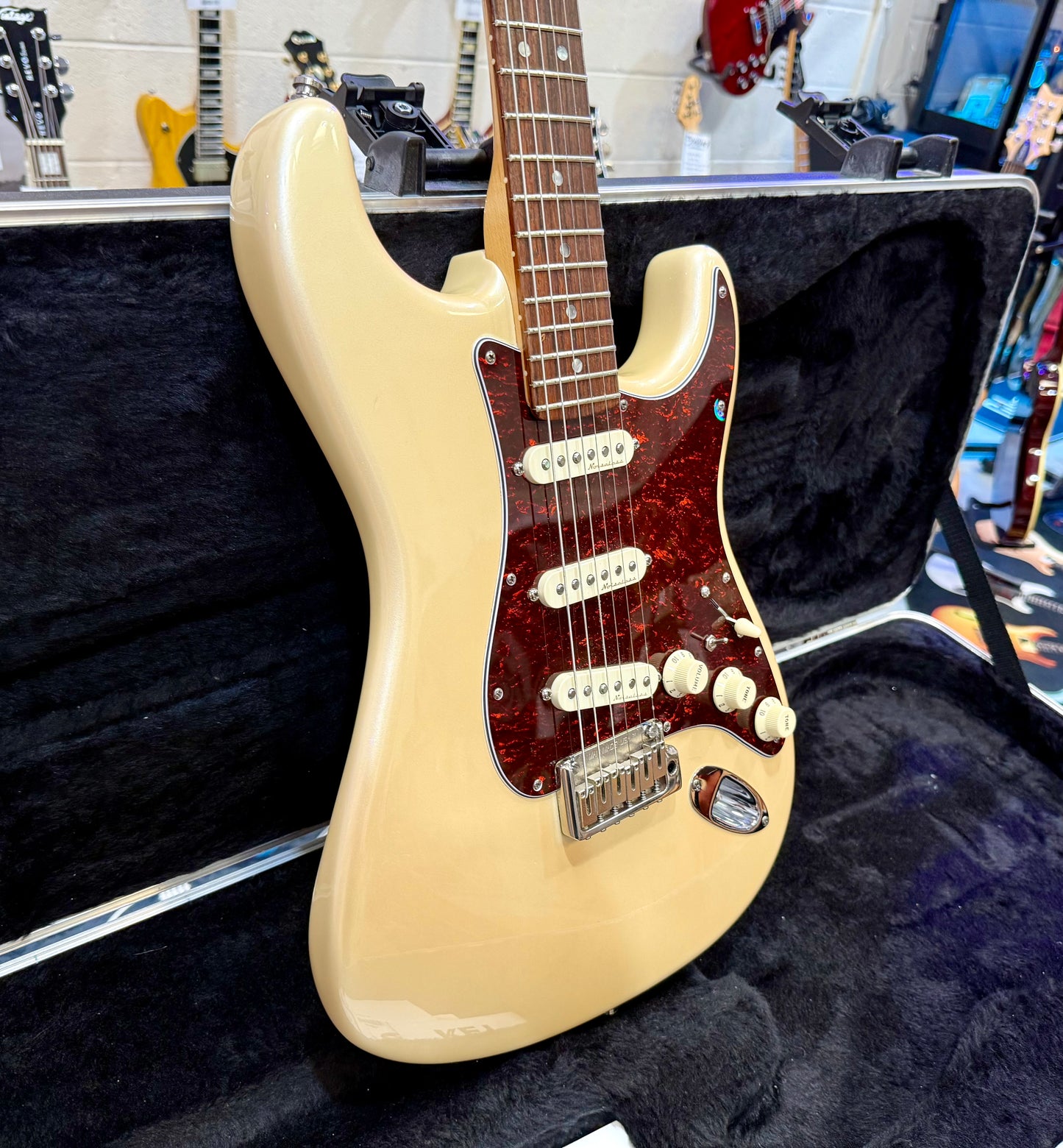 🌟2010🌟 Fender American Deluxe Stratocaster~ Olympic Pearl~ Noiseless~ Gilmour!