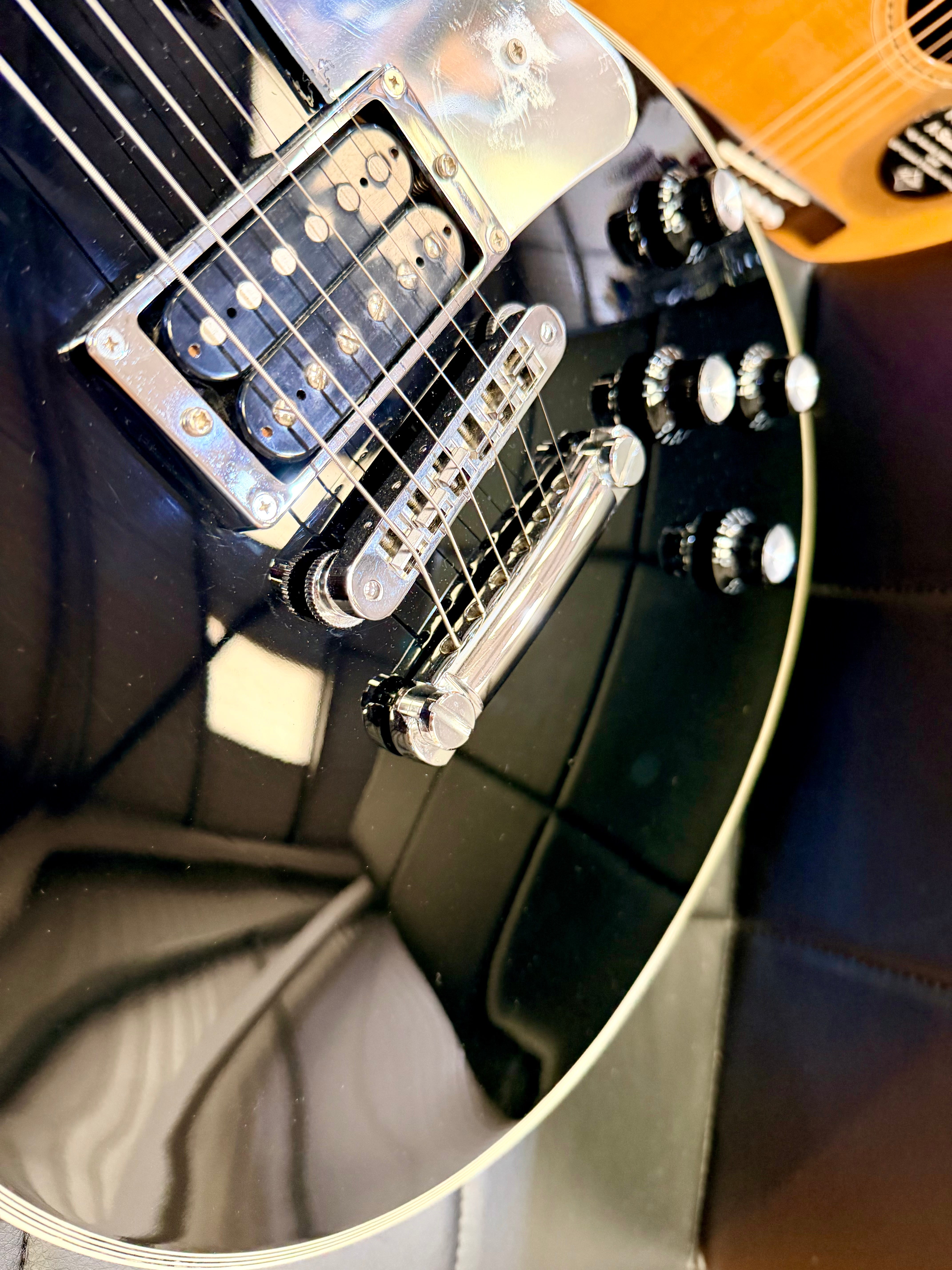 🔥2005🔥 Burny RLC-55JS John Sykes Les Paul Custom Signature Black~ Japan Import