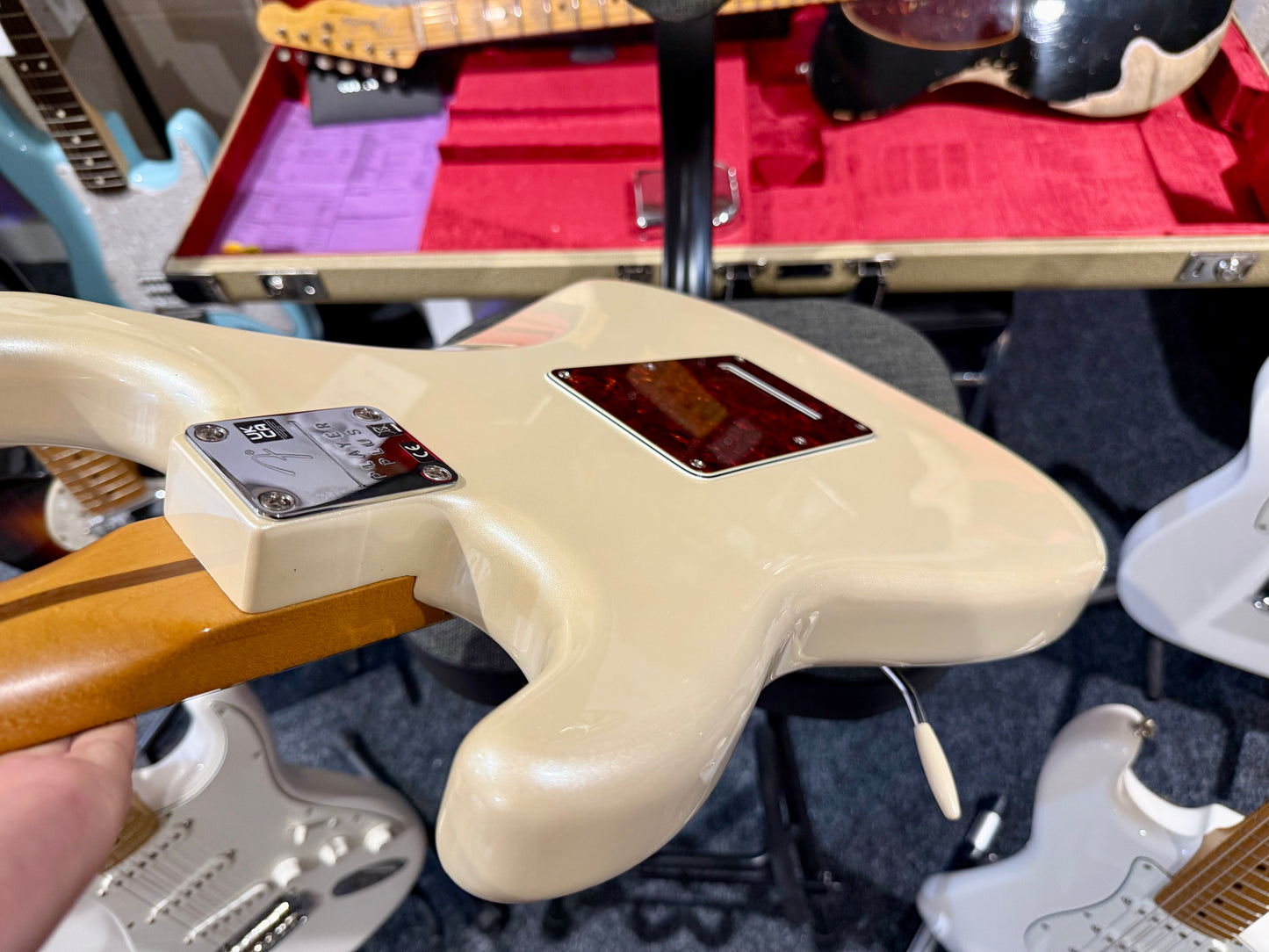 🌟2022🌟 Fender Player Plus Stratocaster~ Olympic Pearl White~ MIM~ Push/Pull!