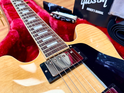 ✨MINT✨ Gibson ES-335 Figured Antique Natural~ Ex-Demo Semi-Hollow + Hard Case!