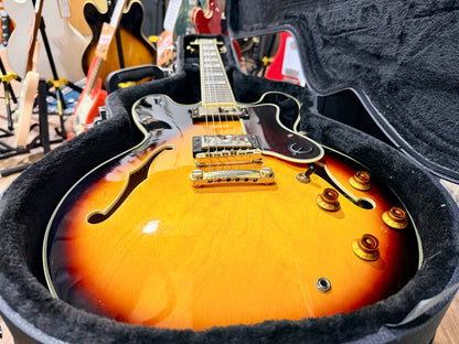 ☀️2013☀️ Epiphone Sheraton ii VS~ Vintage Sunburst~ Hollow-body~ Hard Case!