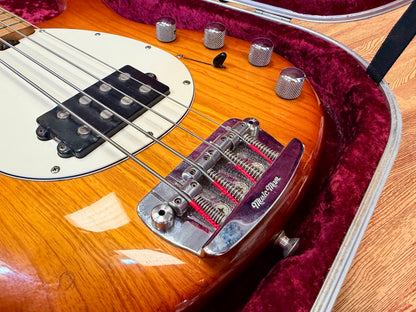 🇺🇸 Ernie Ball Music Man StingRay 4H 3EQ USA~ Honey Burst~ 2000 + Case 🇺🇸