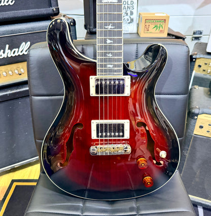 💥2022💥 PRS SE Standard Hollowbody Fire Red Burst + Hard Case~ Cherished!