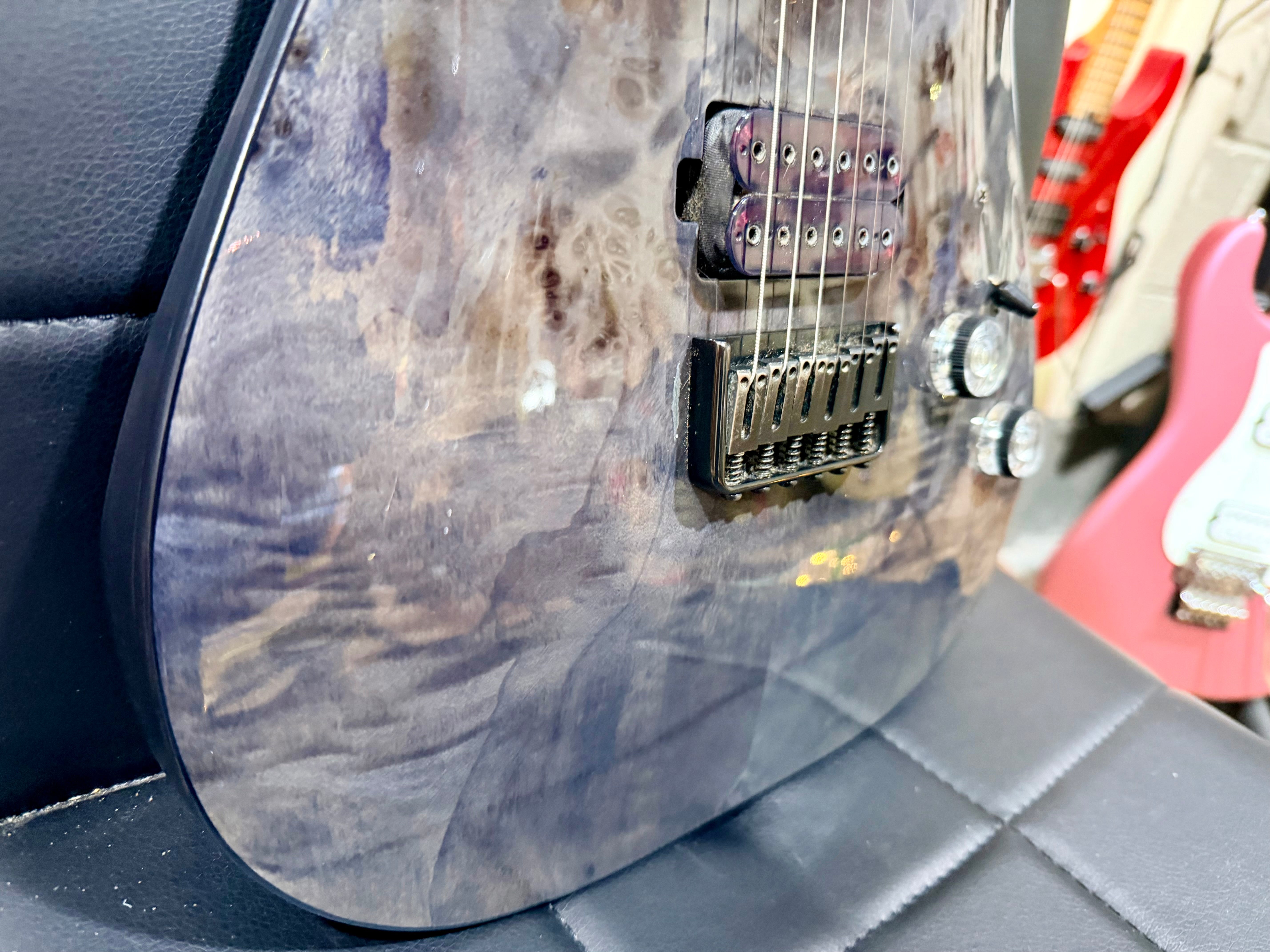 🔥2023🔥 Schecter Omen Elite 6 ~ See-Thru Black Burst~ Poplar Burl Top!