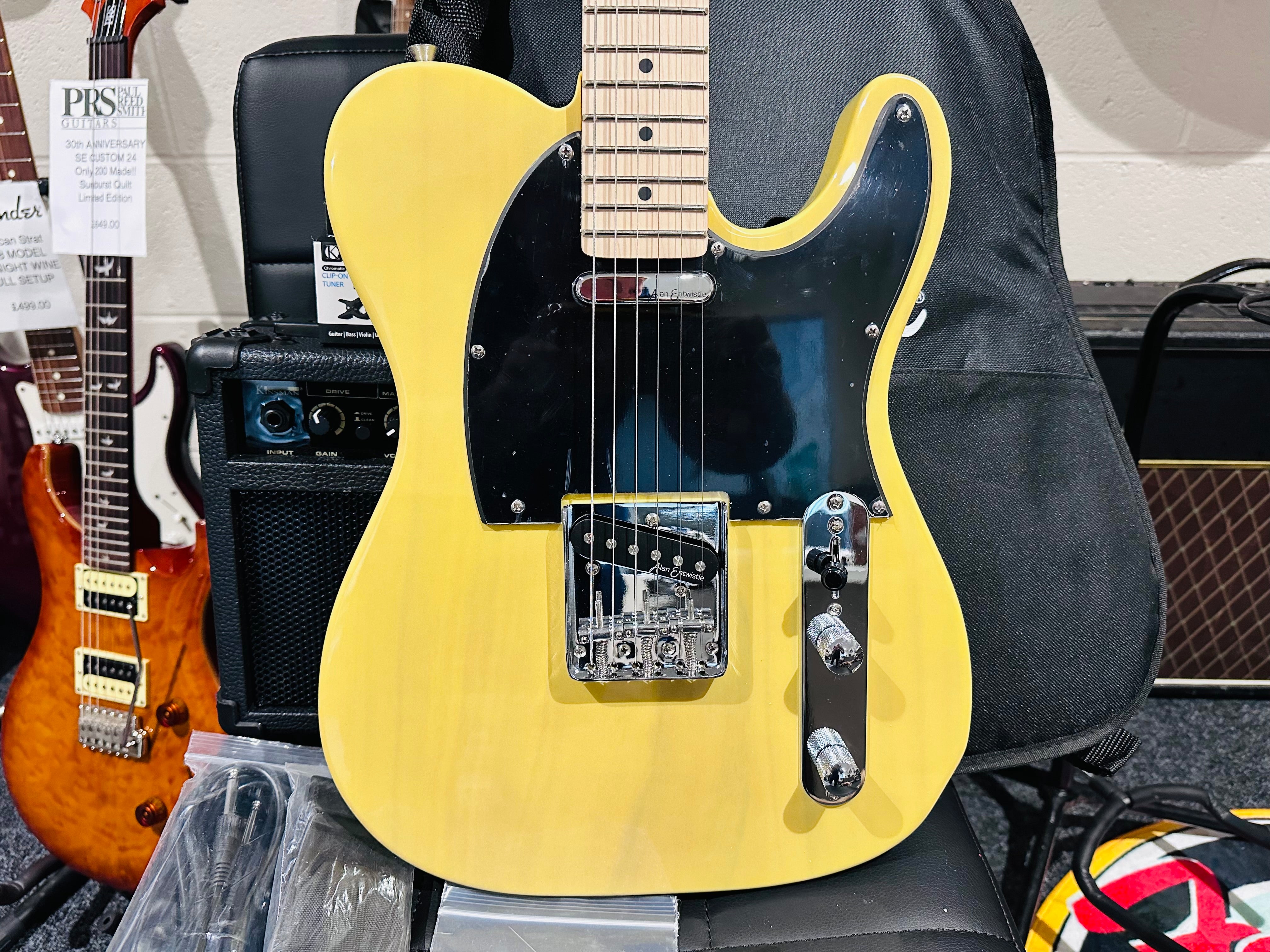 🌟NEW🌟 Vintage V20 Coaster Telecaster Bundle Starter Pack Amp/Bag~ Butterscotch