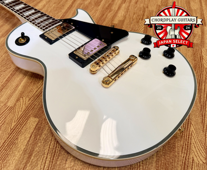 ✨2013✨ Burny SRLC-55 Les Paul Custom~ Alpine White~ Japanese Domestic Import!
