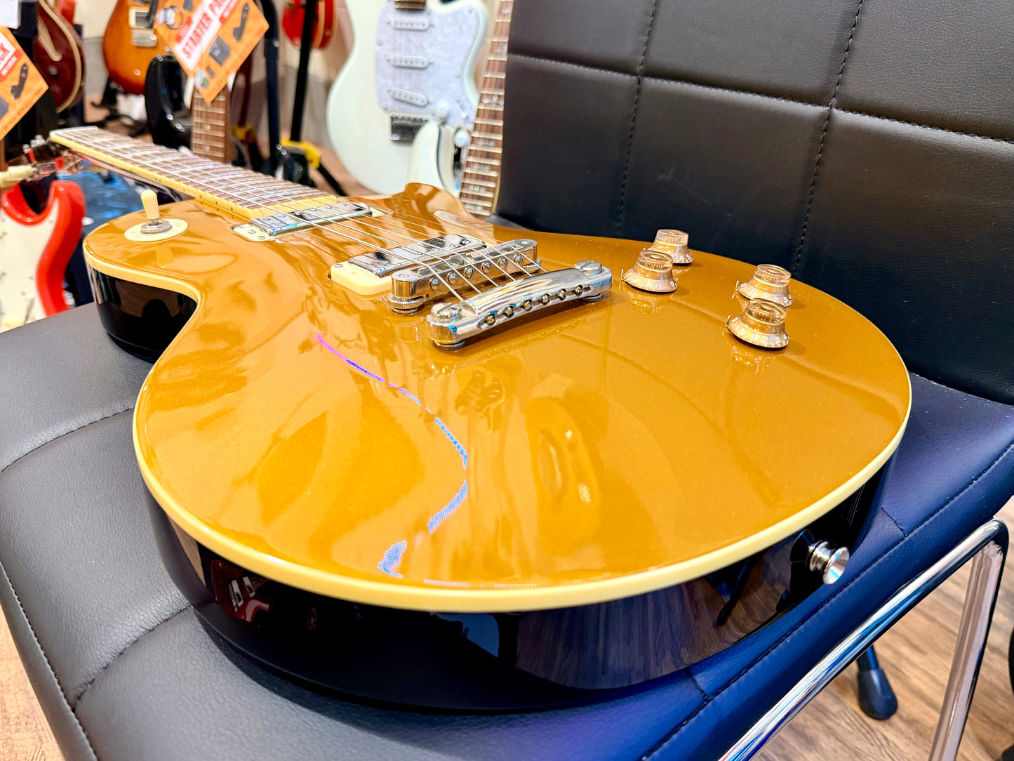 🔥2009🔥 Burny Les Paul Gold Top~ Super Grade Model~ RARE W/Mini Humbuckers!