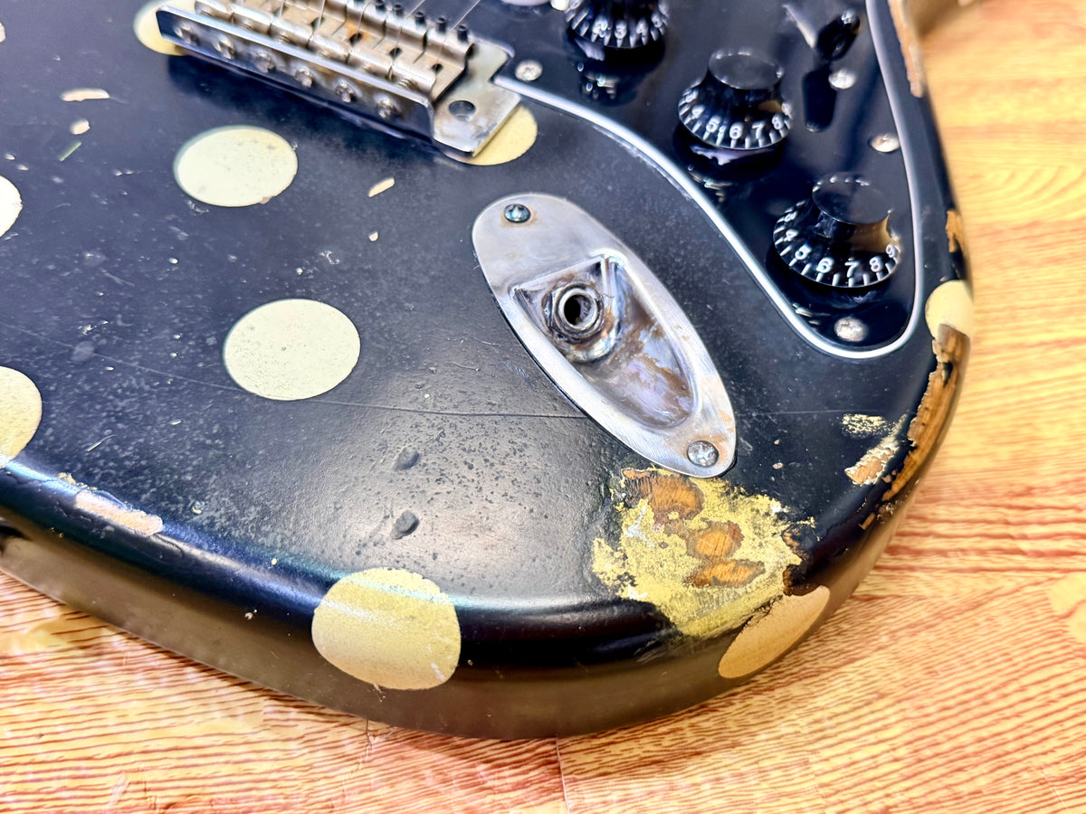 🔥Handmade In UK🔥 Stolen Valour Heavy Relic ST Polka Dot Guitar~ Buddy Guy Style!