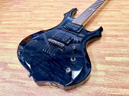 🔥2008🔥 ESP LTD F-100FM See Thru Black Electric Guitar~ Early Model 08!