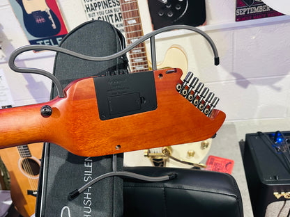 🌟NEW🌟 Donner HUSH-I Electro Acoustic Silent Travel Headless Guitar~ Mahogany!