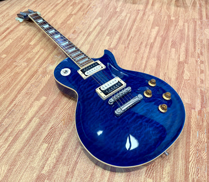 ✨2008✨ Edwards E-LP Limited Model Les Paul~ Blue Aqua Quilt~ Made in Japan 🇯🇵