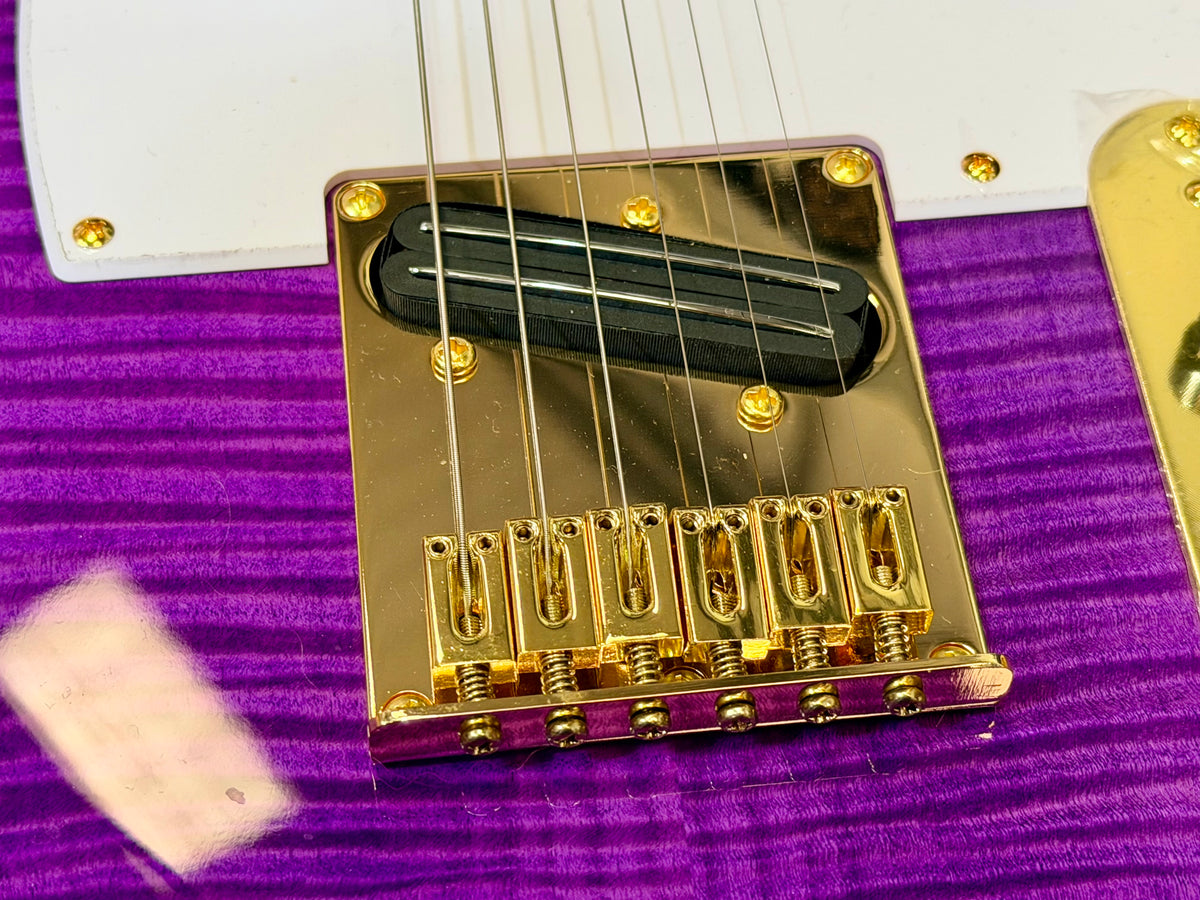 ⚡️2026⚡️ JET Guitars JT-600 Roasted Maple~ Flamed Maple Purple & Gold~NEW LAUNCH