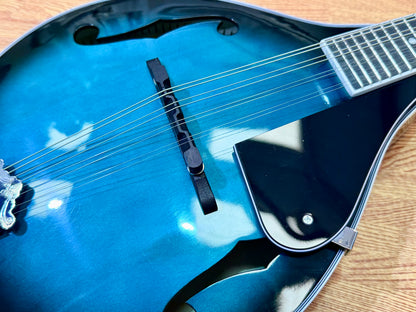 ✨ IRIN 8-String A-Style Acoustic Mandolin – Folk~ Blue Burst! ✨