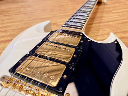 🇯🇵2004🇯🇵 Tokai Custom SG MIJ Japan 3 Pickup~ Alpine White & Gold Japanese!