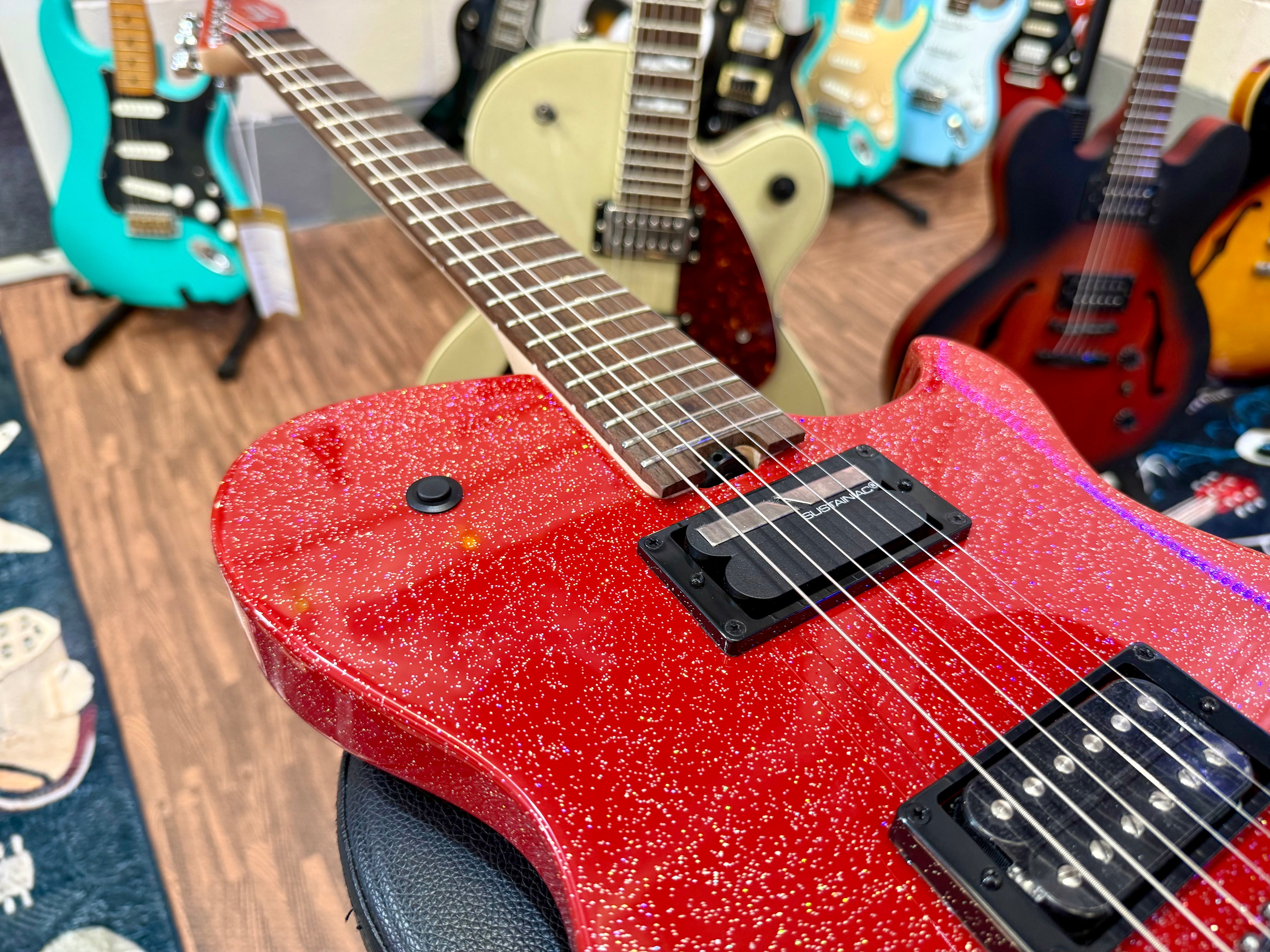 🔥NEW RELEASE🔥 Manson Meta Series Matt Bellamy MBM-2H Sustainiac~ Red Sparkle!