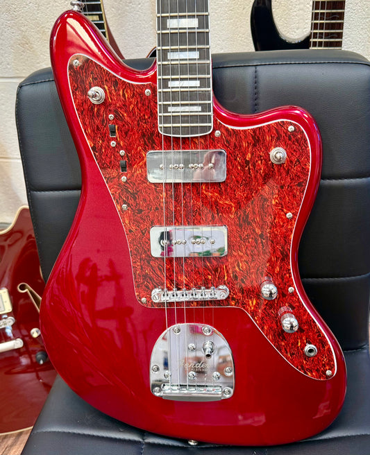 🎸 Custom Made Jaguar Offset Electric Guitar~ Metallic Red~ Soapbar P90’s 🎸