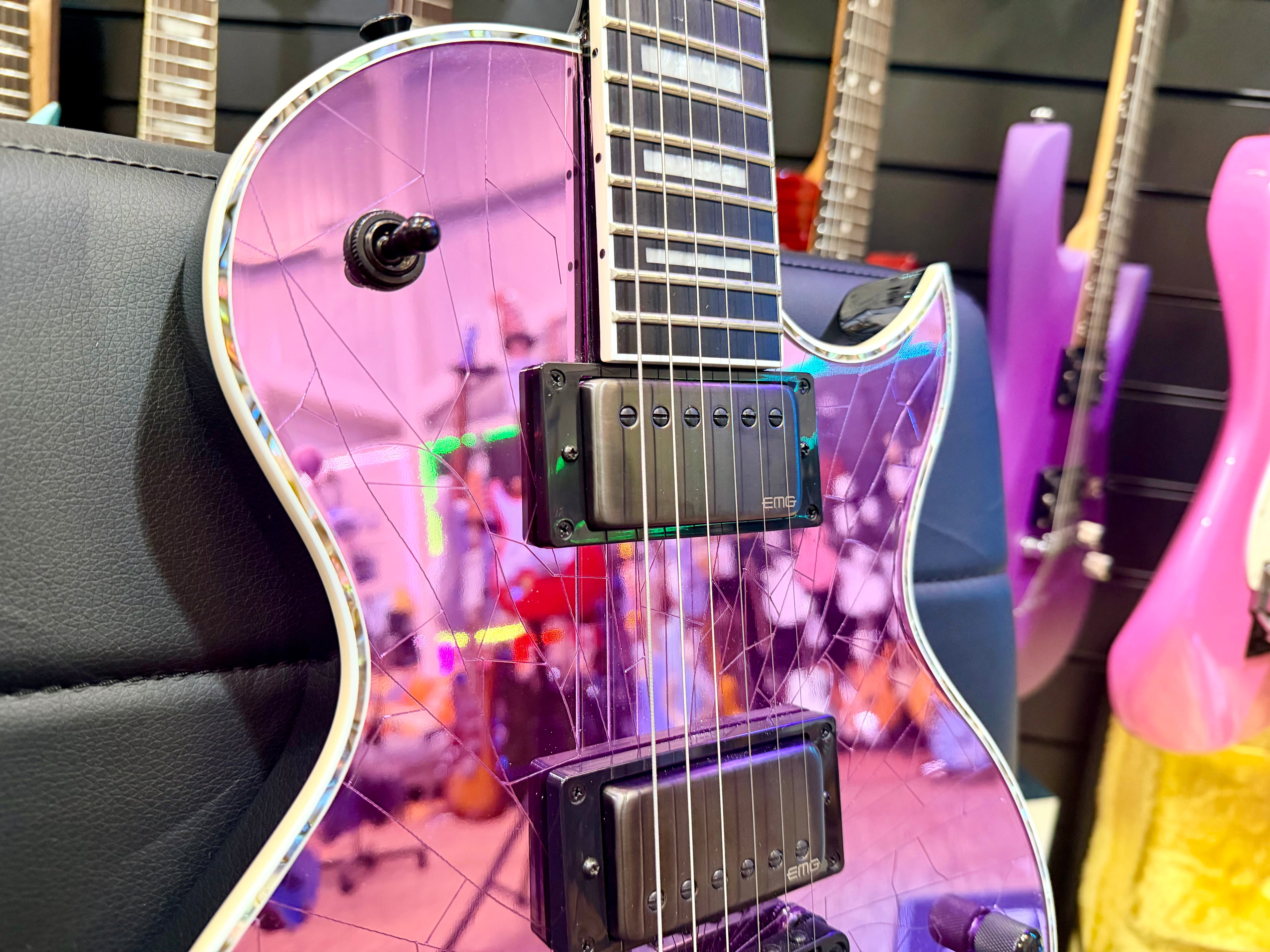 🔥2021🔥 Jackson Pro Series Marty Friedman MF-1 Purple Cracked Mirror Signature!