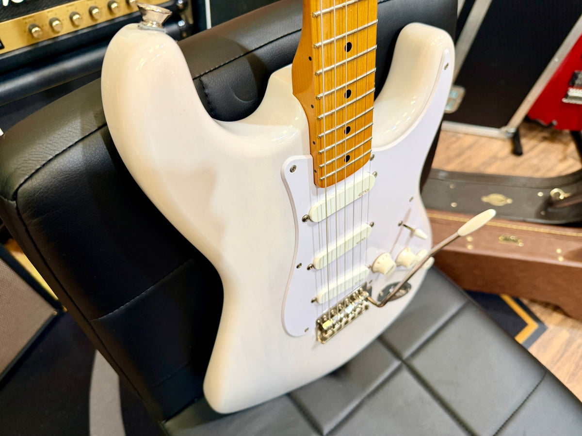 🔥EMG ACTIVE🔥 Squier Classic Vibe ‘50s Stratocaster In White Blonde~ EMG SA P’ups