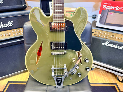 ⚡️2023⚡️ Epiphone Shinichi Ubukata ES-355 Olive Drab~ Inspired By Gibson Custom!