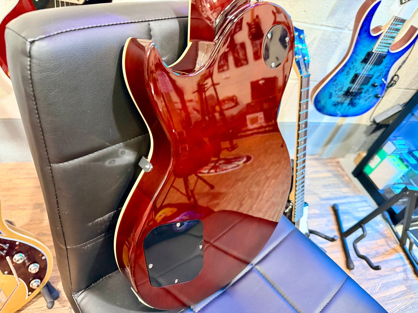 🌟MINT🌟 Harley Benton SC-450 P90 GT Classic Series~ ‘Les Paul Gold Top’ Guitar!