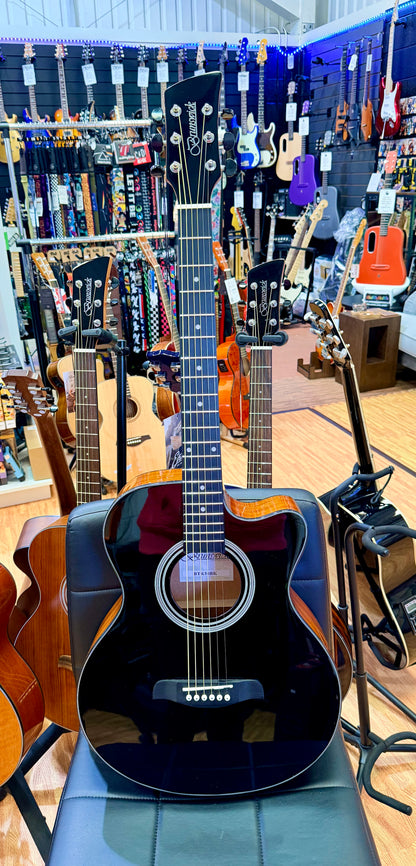 Brunswick BTK50BK Advanced Stage Electro Acoustic Guitar~ Black Gloss Cutaway