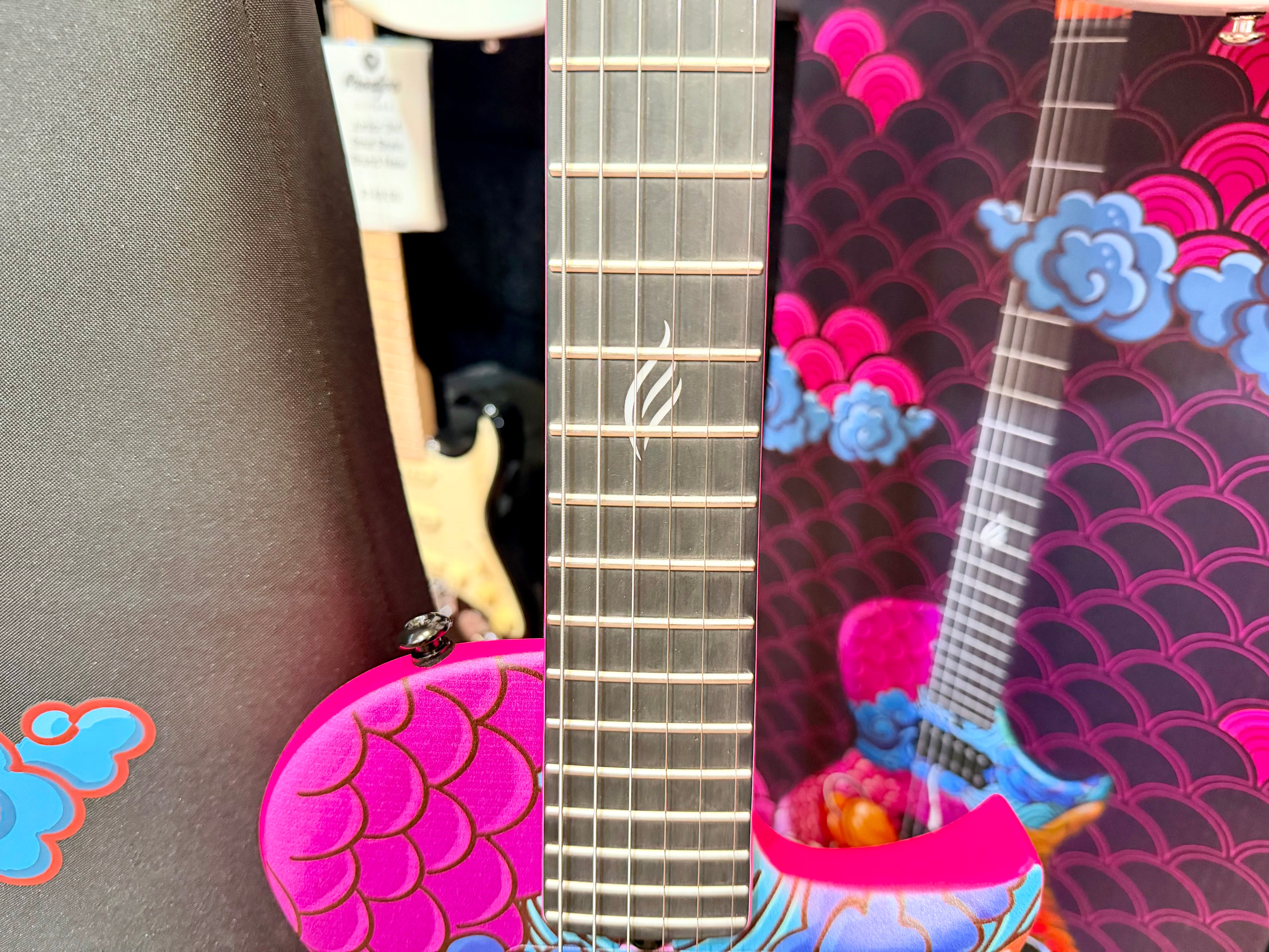 ✨NEW✨ Enya Nova Go Sonic Custom Dragon Artwork~ Smart Electric Guitar + Bag!