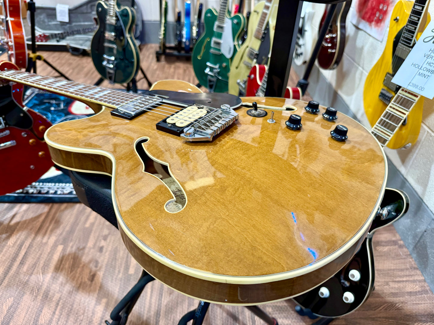 🌟 VINTAGE 1980🌟 Hofner T4ST Hollow-Body Electric Guitar~ West Germany~ Walnut!