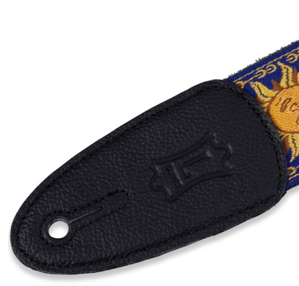 Levy's Jacquard Sun Polyester Guitar Strap- Blue