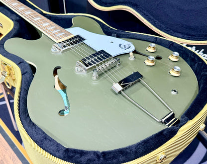 ✨2024✨ Epiphone Casino Worn Olive Drab Hollowbody Guitar + Hard Case~ MINT!