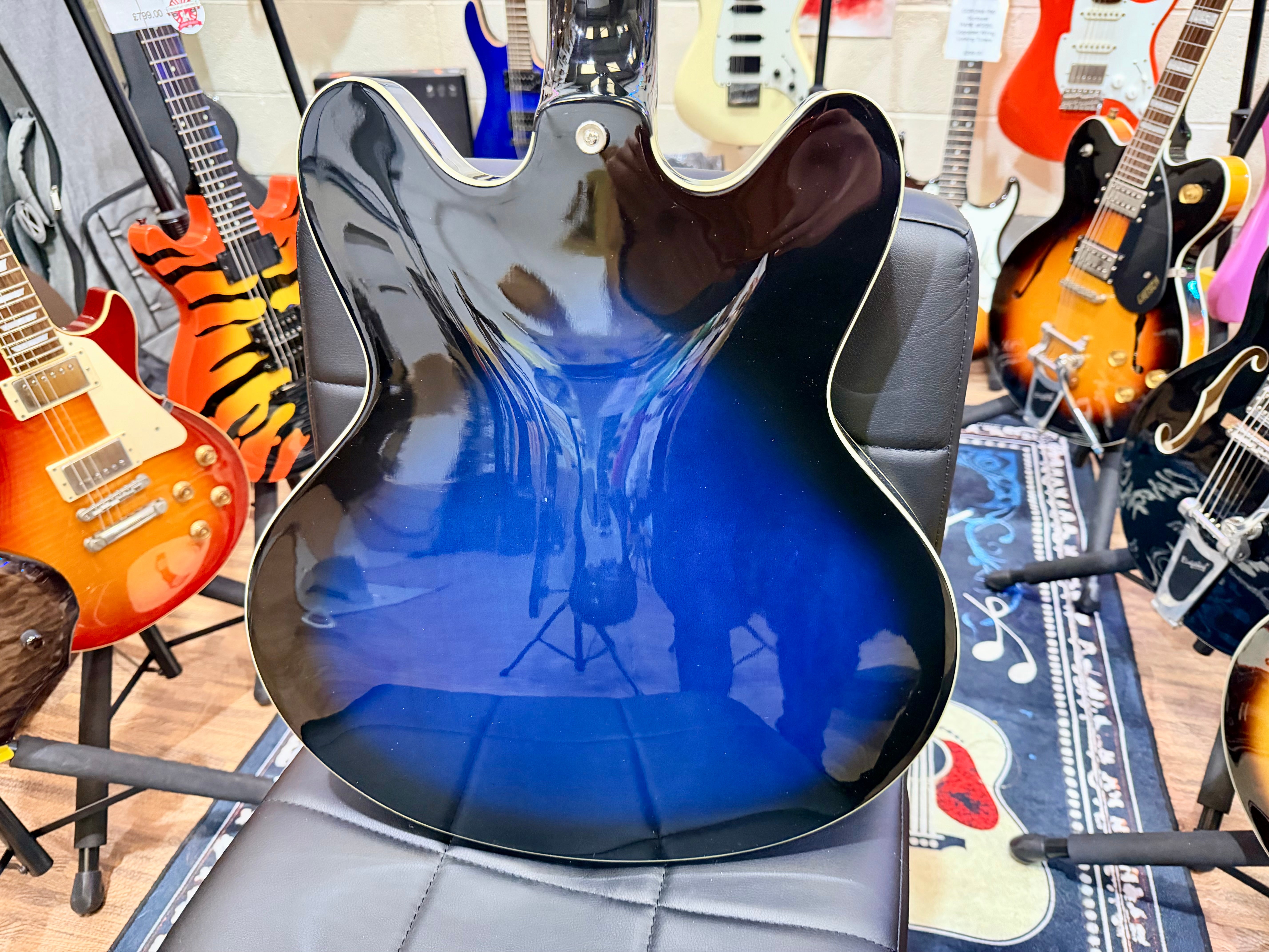 🔥MINT🔥 Vox Bobcat S66 Semi-Hollow ‘335’ Bigsby~ Blue Burst~ 2022 Korea 3 Pickup!