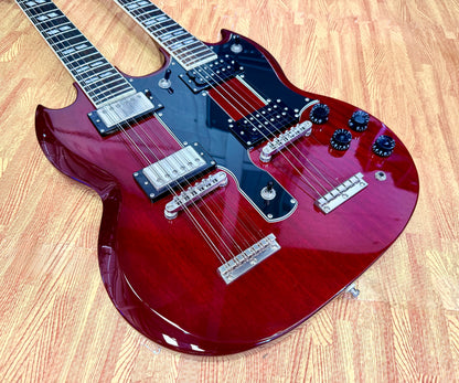 ⚡️RARE⚡️ Epiphone G-1275 Double Neck Cherry~ 2014 Limited Edition 6/12 String!
