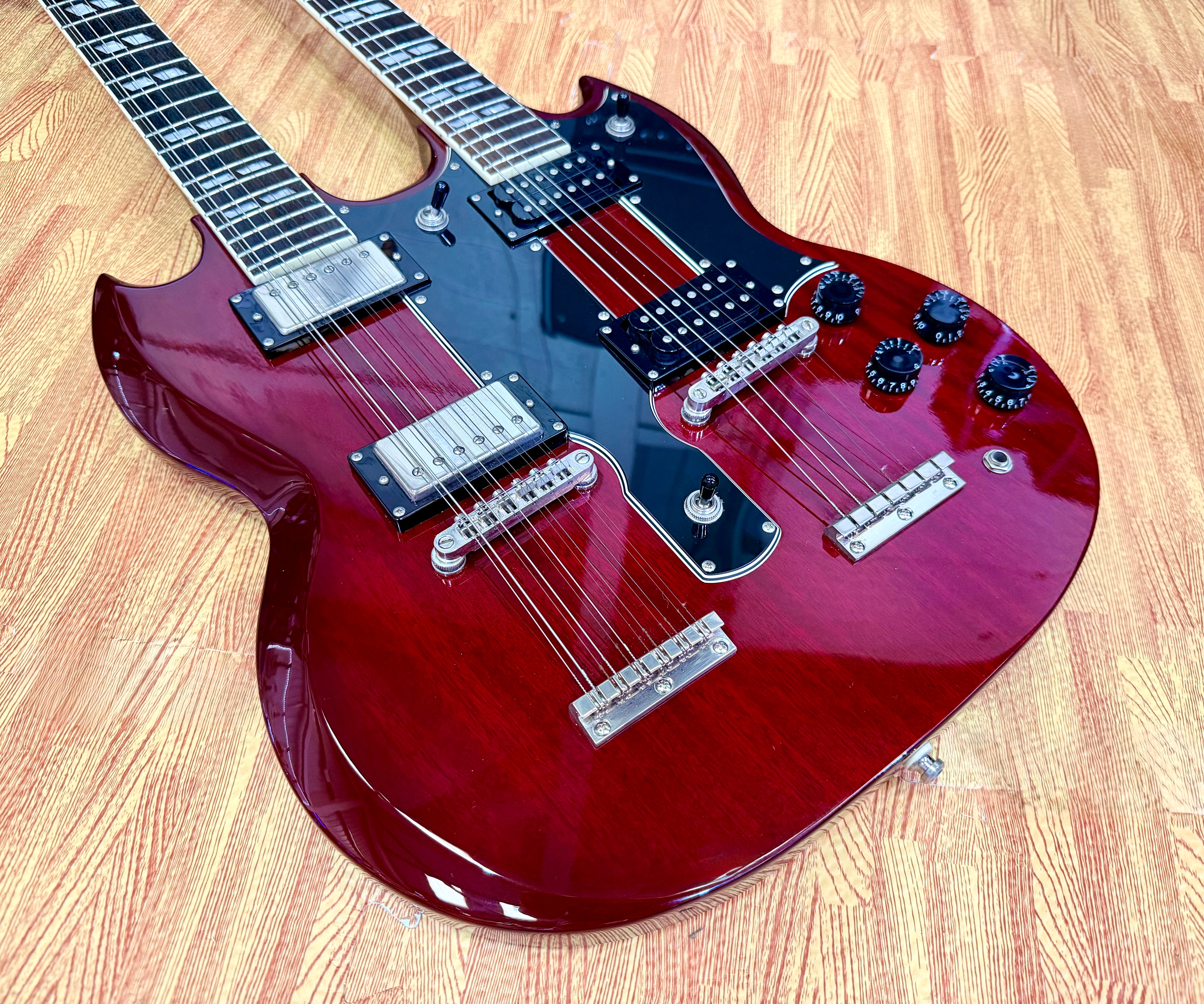 ⚡️RARE⚡️ Epiphone G-1275 Double Neck Cherry~ 2014 Limited Edition 6/12 String!