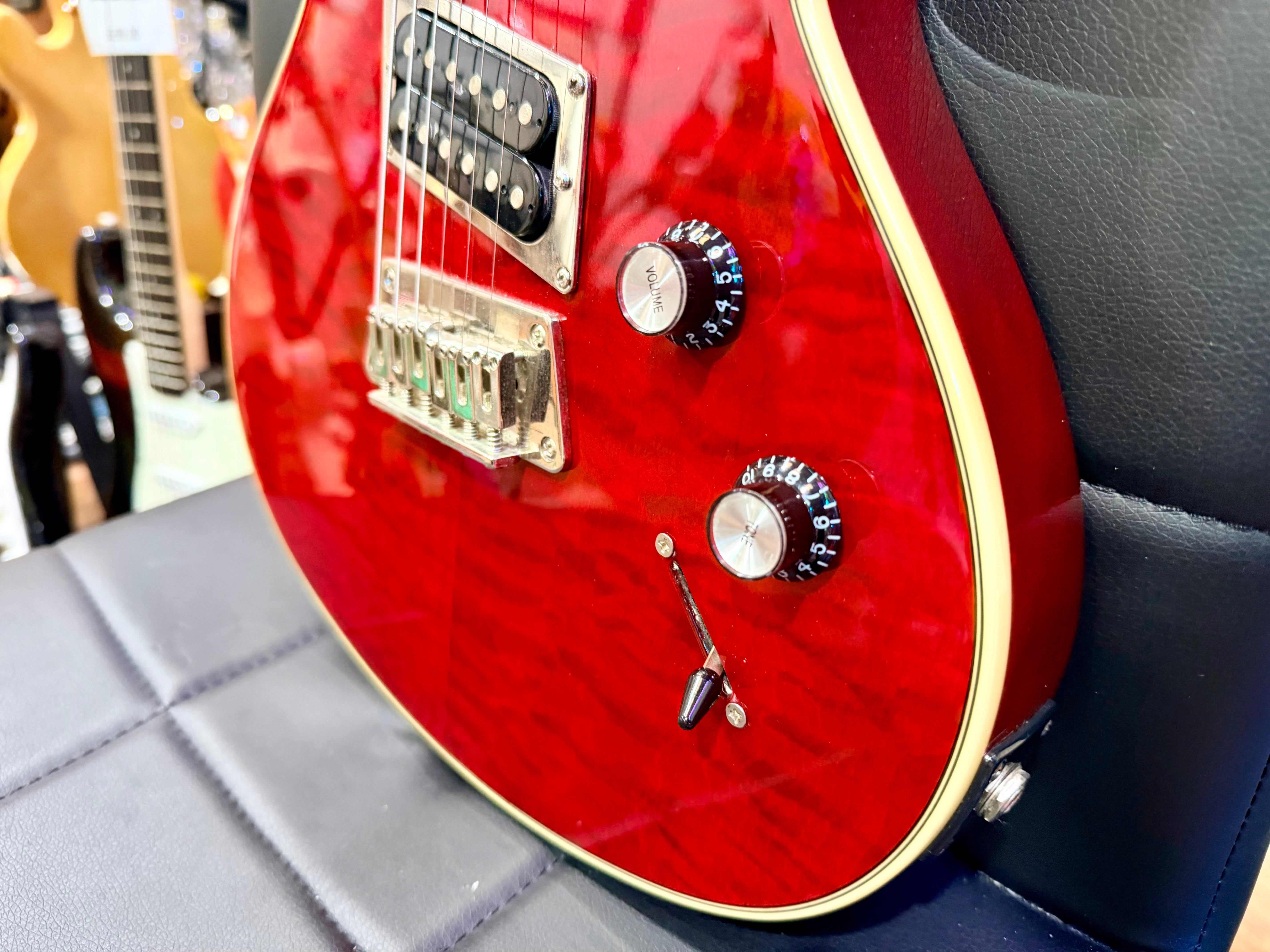 🔥2014🔥 Epiphone Nighthawk Custom Reissue Quilt Electric Guitar~ Translucent Red