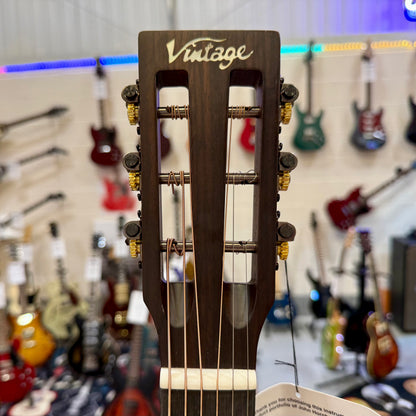 🌟NEW FOR 2025🌟 Vintage Historic Series 'Parlour' Acoustic Guitar ~ Aged Finish